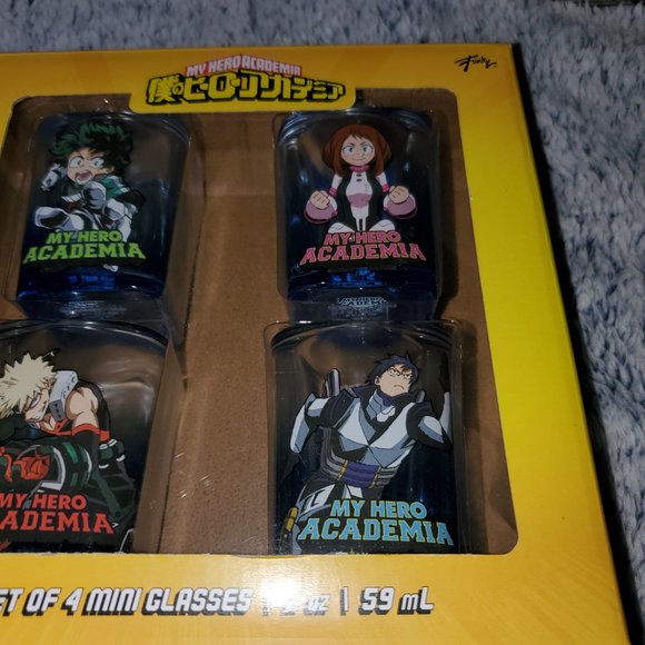 Just Funky Funimation My Hero Academia Set of 4 Shot Glasses, New in Box - Picture 6 of 6
